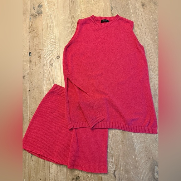 Zesica Textured Knit Set Hot Pink Shorts Sleeveless Top M - Picture 3 of 13